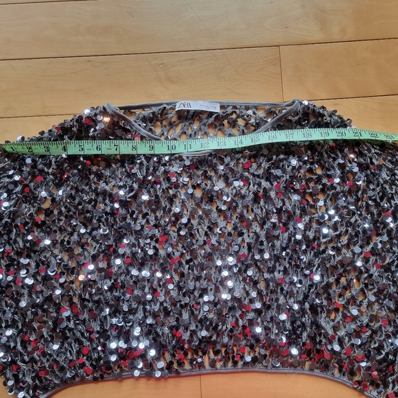 Slouchy glitter crop mesh top - Picture 4 of 7